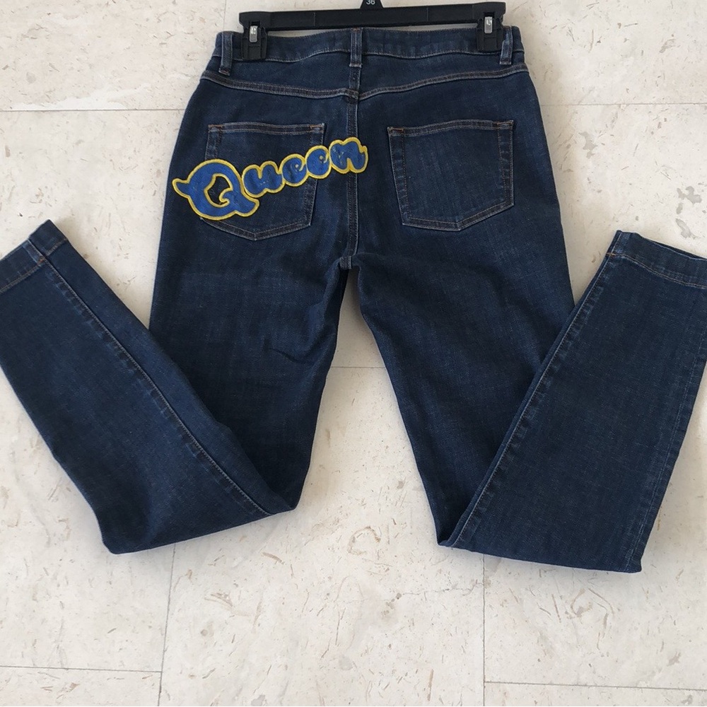 Dolce & Gabbana Dark Blue Skinny Jeans with Back Patch - Picture 4 of 14